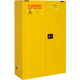 Flammable Cabinet, Self Close Double Door, 90 Gallon, 43"Wx34"Dx65"H