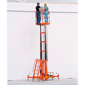 Two Person Lift W/ DC Power 19'3" Max Ht, 28"L x 36"W Platform