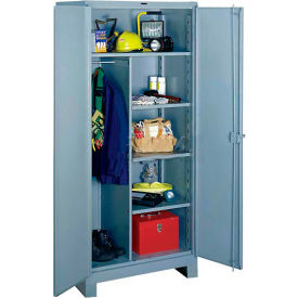 Heavy Duty Combination Storage Cabinet, 14 Gauge, 36"W x 24"D x 82"H, Gray
