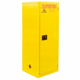 Flammable Cabinet, Manual Close Single Door, 18 Gallon, 23"Wx18"Dx44"H