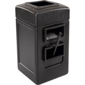 Waste and Windshield Service Center, Black, 28-Gallon