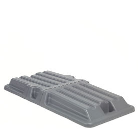 Gray Lid for Blue Recycling 1 Cubic Yard Tilt Truck