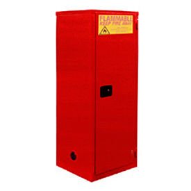 Paint & Ink Storage Cabinet, Manual Close SGL Door 18 Gallon, 23"Wx18"Dx35"H