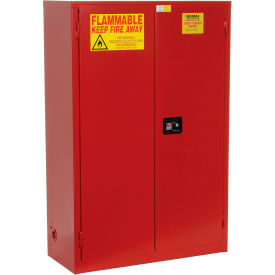 Paint & Ink Storage Cabinet, Manual Close Double Door 72 Gallon, 43" Width x 18" Depth x 65" Height