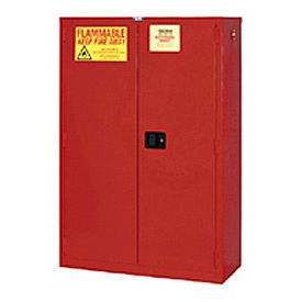 Paint & Ink Storage Cabinet, Self Close DBL Door 72 Gallon, 43"Wx18"Dx65"H