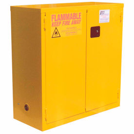 Flammable Cabinet, Manual Close Double Door, 28 Gallon, 34"Wx18"Dx44"H