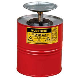 Safety Plunger Can - 4 Quart Steel