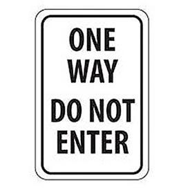Reflective Aluminum Sign - One Way Do Not Enter - .080" Thick