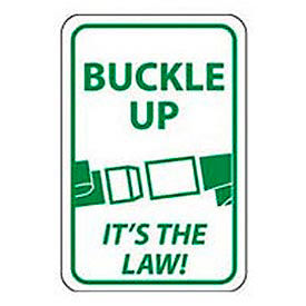 Reflective Aluminum Sign - Buckle Up It's The Law- .080" Thick