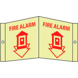 Fire Alarm Sign - Glow Acrylic 8 x 14-1/2