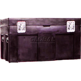 Shipping Container and Site Box No Casters - 45"L x 22"W x 31"H, Black
