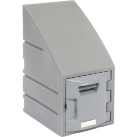 1-Tier 1 Door Modular Plastic Locker, 12"W x 15"D x 23"H, Gray, Assembled