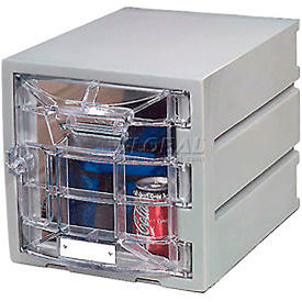 6-Tier 1 Door Modular Locker with Clear Door, 12"W x 15"D x 12"H, Gray, Assembled
