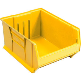 Plastic Hulk Stacking Bin, 24"L x 16-1/2"W x 11"H, Yellow