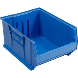 Plastic Stacking Bin, 24"L x 18-1/4"W x 12"H, Blue
