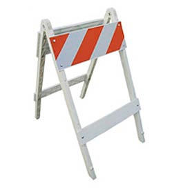 Plastic Folding Traffic Barricade 37 Inch High 2 Panels, 37208-EG