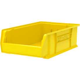 Plastic Super-Size Stacking Bin, 20"L x 12-3/8" W x 6"H, Yellow