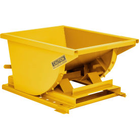 Heavy Duty Self Dumping Forklift Hopper, 1/2 Cu. Yd., 6000 Lbs, Yellow