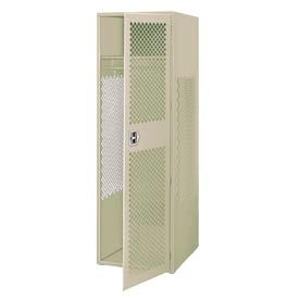 1 Door Security Gear Locker, 24"W x 24"D x 72"H, Putty, All-Welded