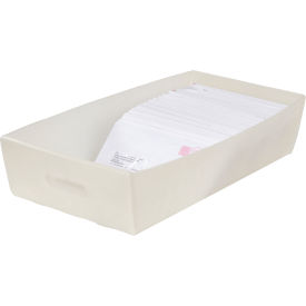 Corrugated Plastic Mail Tray, 24-1/2"L x 12"W x 4-1/2"H, Natural