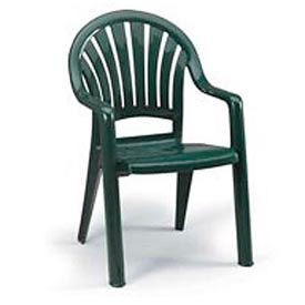 Fanback Stacking Outdoor Armchair - Green