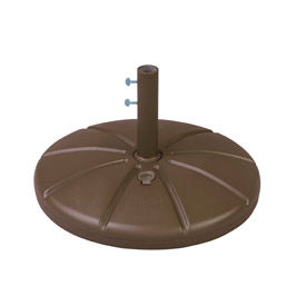 Resin Outdoor Umbrella Base With Filling Cap, Bronze Mist
