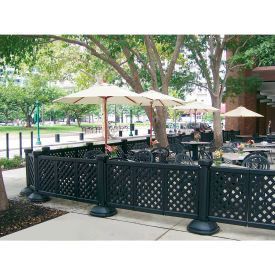 Outdoor Fence Post & Interlocking Base - Black