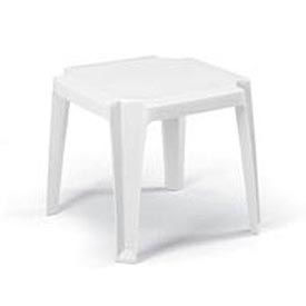 Stacking Outdoor End Table - White