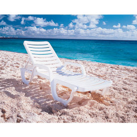 Adjustable Resin Chaise, White