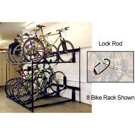 Lockable Two Tier 6 Bike Storage Rack