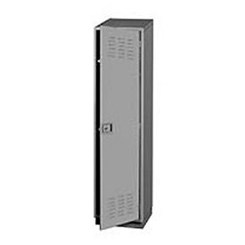 1-Tier 1 Door Heavy Duty Locker, 18"W x 18"D x 75"H, Gray, All-Welded