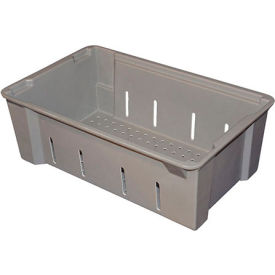 Molded Fiberglass Toteline Nest & Stack Wash Box, 17-7/8"L x 11-1/4"W x 6"H, Gray