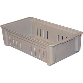 Molded Fiberglass Stacking Wash Box, 20-3/4"L x 11-1/4"W x 5"H, Gray