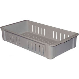 Molded Fiberglass Stacking Wash Box, 23-3/8"L x 12"W x 4-3/8"H, Gray