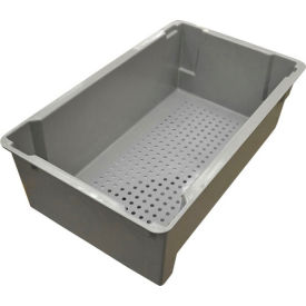 Molded Fiberglass Toteline Nest & Stack Wash Box, 24"L x 14-3/8"W x 7-3/4"H, Gray