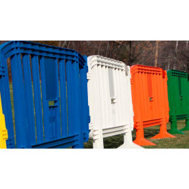 Plastic Interlocking Barricade, 78"L x 39"H, Blue