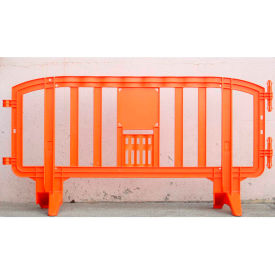 Plastic Barricade Extension, Interlocking, Orange