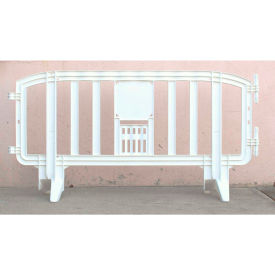 Plastic Barricade, Interlocking, White