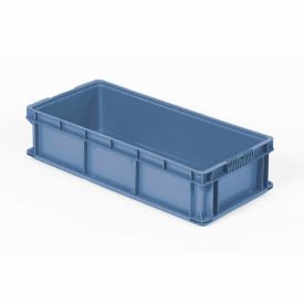 Stakpak Plastic Long Stacking Container, 32"L x 15"W x 7-1/2"H, Blue