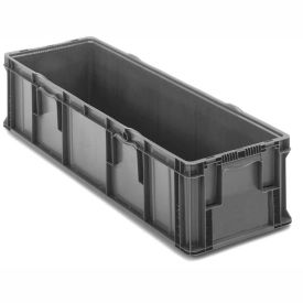 Stakpak Plastic Long Stacking Container, 48"L x 15"W x 10-3/4"H, Gray