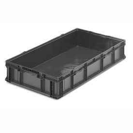 Plastic Long Stacking Container, 48"L x 22-1/2"W x 7-1/4"H, Gray