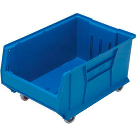 Plastic Mobile Hulk Stacking Bin, 23-7/8"L x 16-1/2"W x 11"H, Blue
