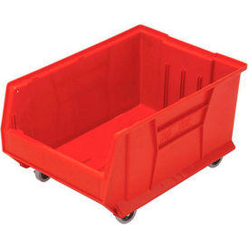 Plastic Mobile Hulk Stacking Bin, 23-7/8"L x 16-1/2"W x 11"H, Red