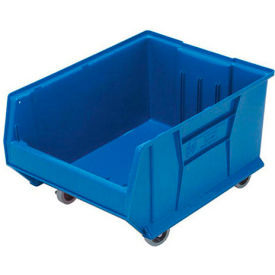 Plastic Mobile Hulk Stacking Bin, 23-7/8"L x 18-1/4"W x 12"H, Blue