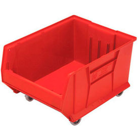 Plastic Mobile Hulk Stacking Bin, 23-7/8"L x 18-1/4"W x 12"H, Red