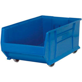 Plastic Mobile Hulk Stacking Bin, 29-7/8"L x 18-1/2"W x 12"H, Blue