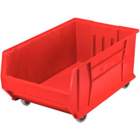 Plastic Mobile Hulk Stacking Bin, 29-7/8"L x 18-1/2"W x 12"H, Red