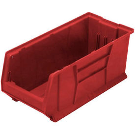 Plastic Hulk Stacking Bin, 30"L x 11"W x 10"H, Red