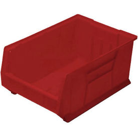 Plastic Hulk Stacking Bin, 30"L x 16-1/2"W x 11"H, Red