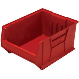 Plastic Hulk Stacking Bin, 30"L x 18-1/4"W x 12"H, Red